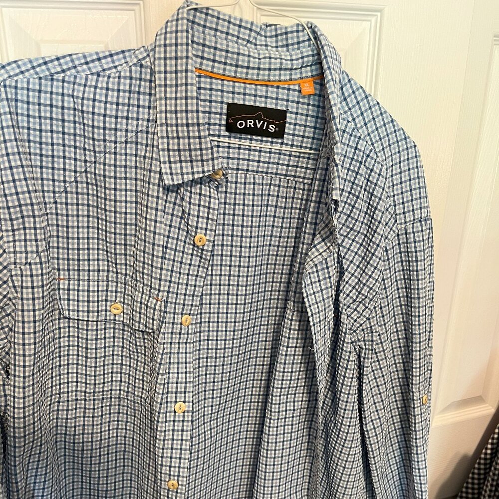 Orvis Long Sleeve Seersucker Fishing Shirt